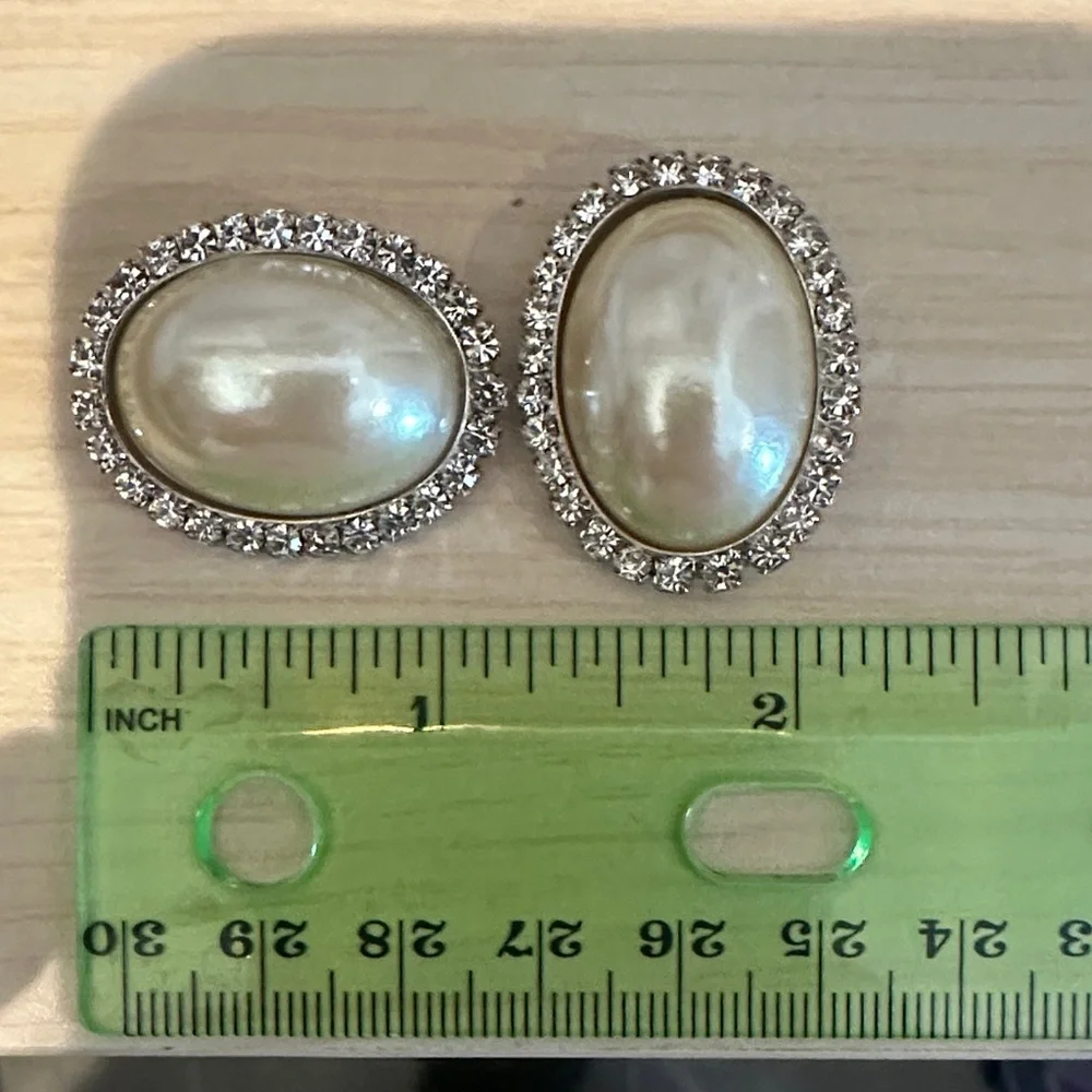 Vintage Signed French designer Bluette Clip on Earrings.